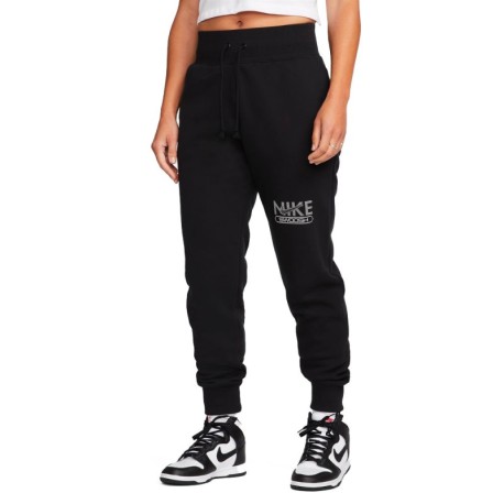 Nike Pantaloni Con Polsino Swoosh Nero Donna