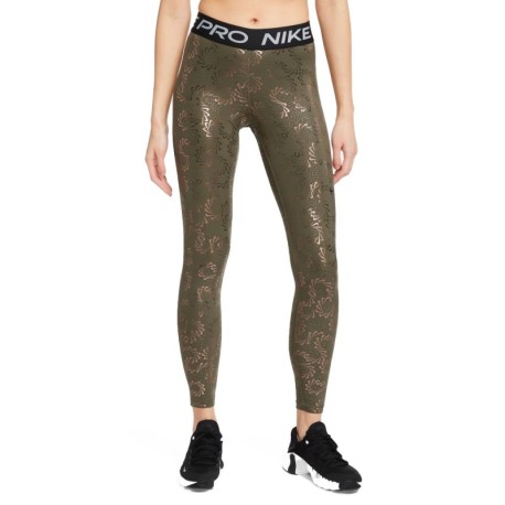 Nike Leggings Sportivi Tight Sparkle Oro Donna