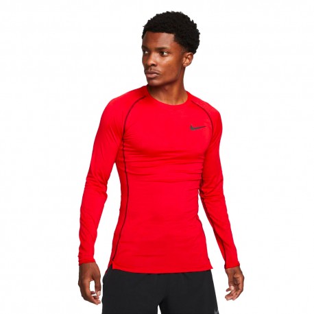 Nike Maglietta Palestra Manica Lunga Rosso Uomo