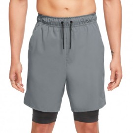 Nike Shorts Sportivi 2In1 Grigio Uomo