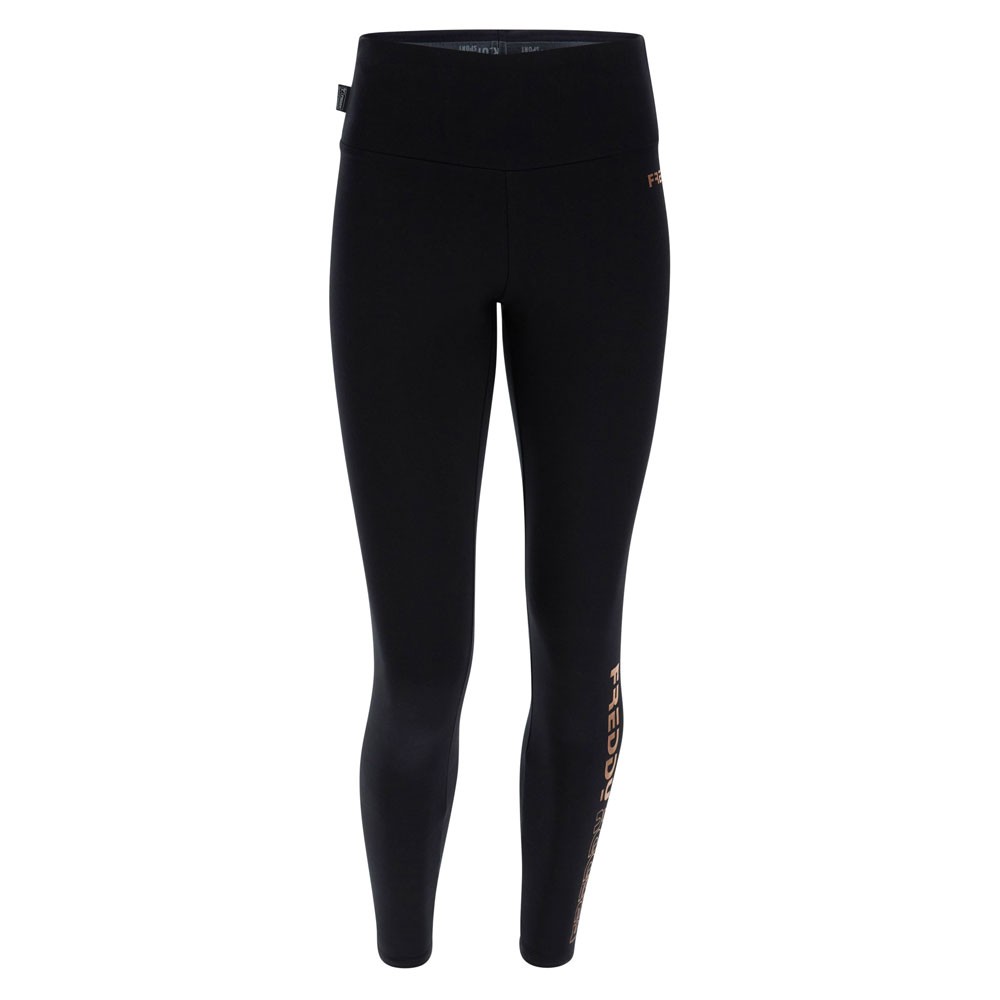 Freddy Leggings Sportivi Logo Nero Donna XS
