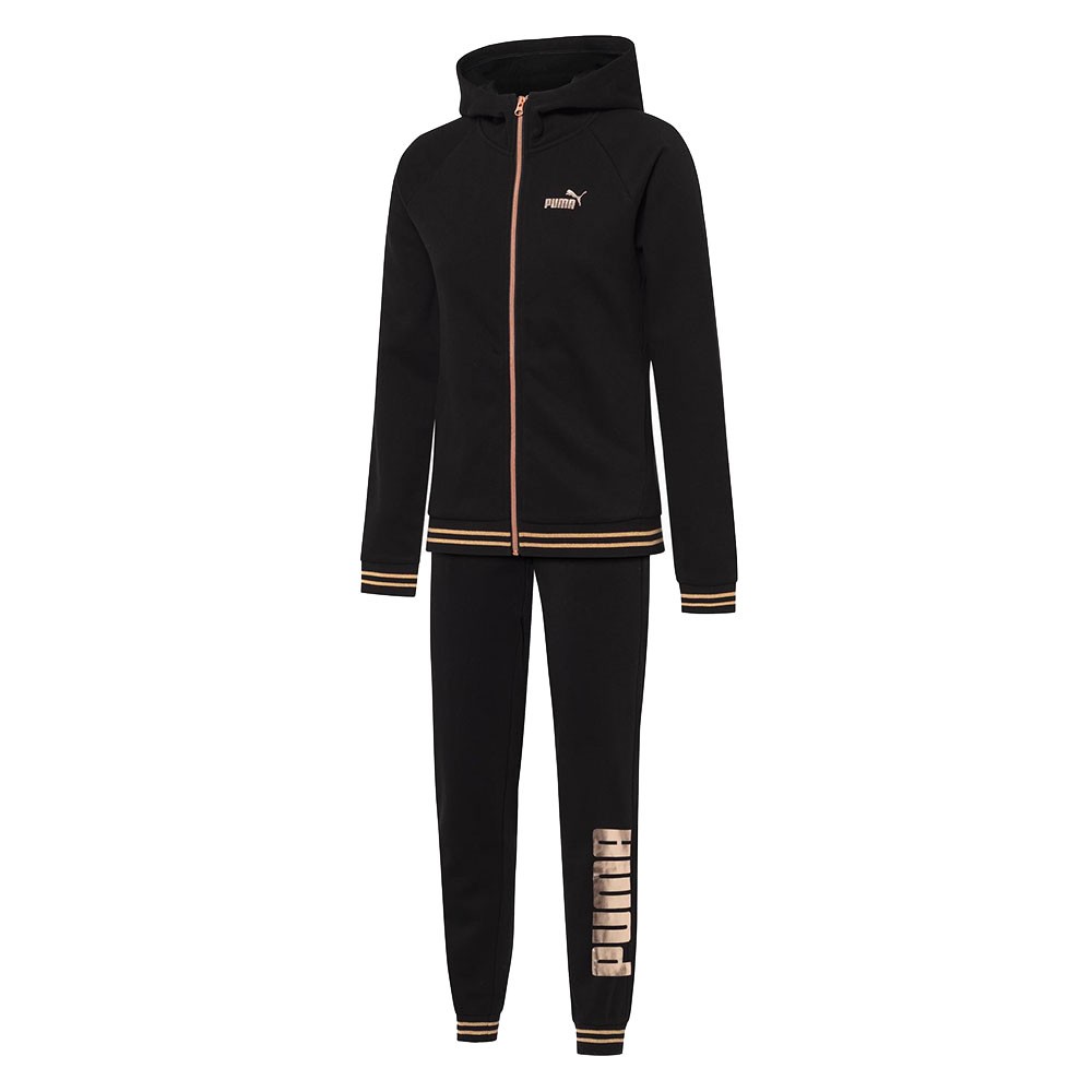 Image of Puma Tuta Sportiva Cerniera Con Cappuccio Nero Donna XS