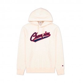 Champion Felpa Logo Con Cappuccio Beige Uomo