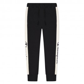 Champion Pantaloni Con Polsino Banda Nero Donna