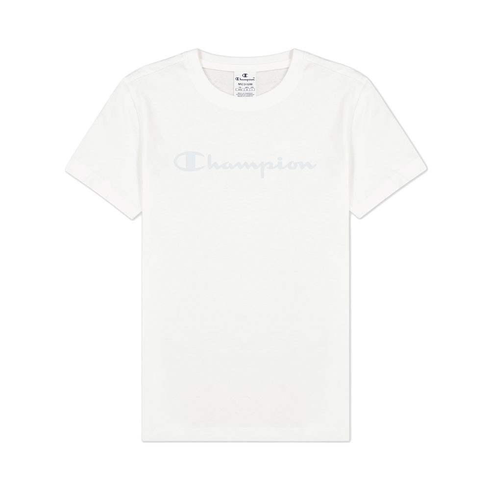 Champion T Shirt Basica Logo Bianco Donna Acquista online su Sportland