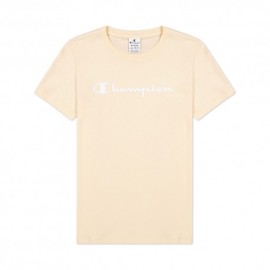 Champion T-Shirt Basica Logo Sabbia Donna
