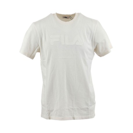 Fila T-Shirt Logo Tono Su Tono Bianco Uomo