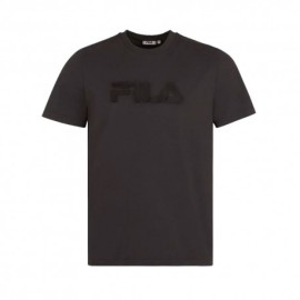 Fila T-Shirt Logo Tono Su Tono Nero Uomo