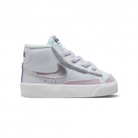 Nike Blazer Mid 77 Td Bianco Argento - Sneakers Bambina