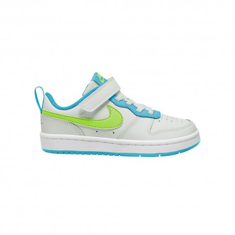 Nike Court Borought Low 2 Ps Bianco Verde - Sneakers Bambino