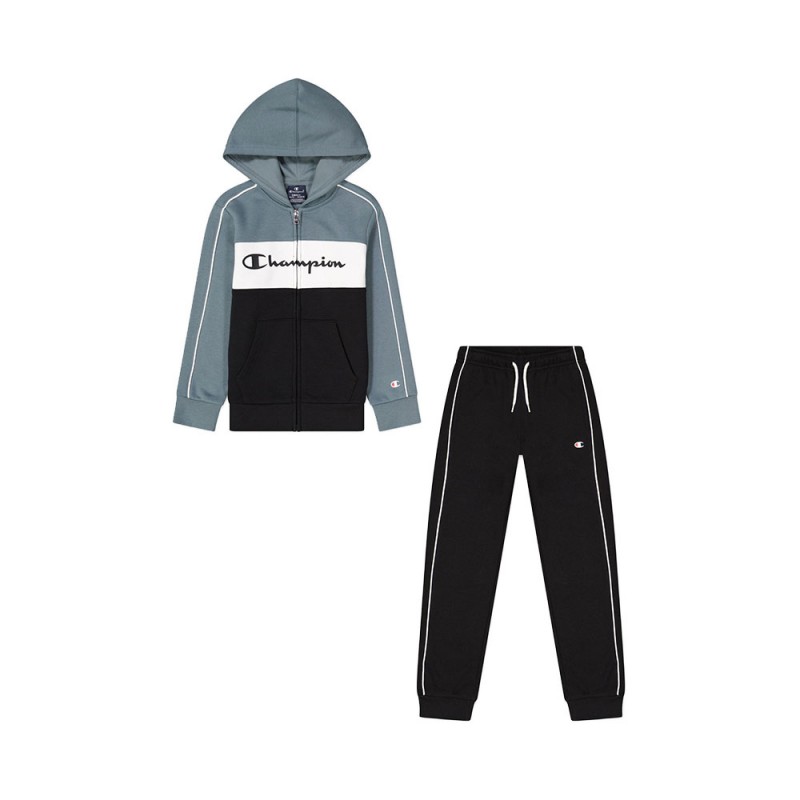 Champion Tuta Sportiva Con Cappuccio Grigio Bambino Acquista