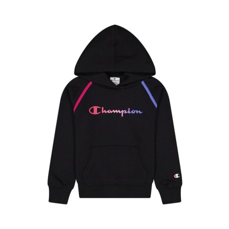 Champion Felpa Palestra Logo Color Story Nero Bambina