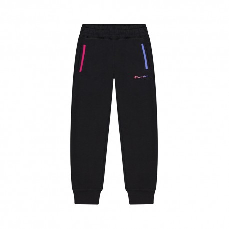 Champion Pantaloni Con Polsino Nero Bambina