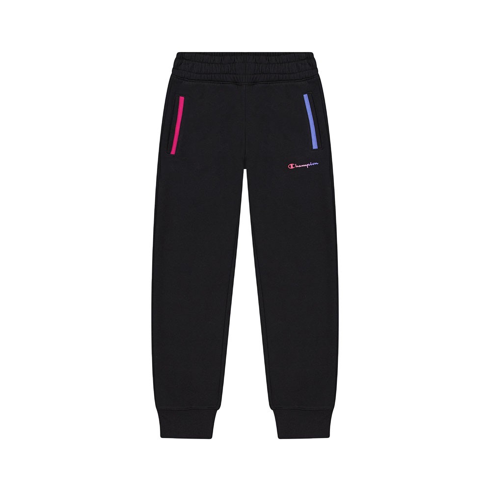 Champion Pantaloni Con Polsino Nero Bambina XS