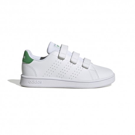 ADIDAS Advantage Cf C Ps Bianco Verde - Sneakers Bambino