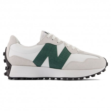 New Balance 327 Leather Bianco Verde - Sneakers Donna