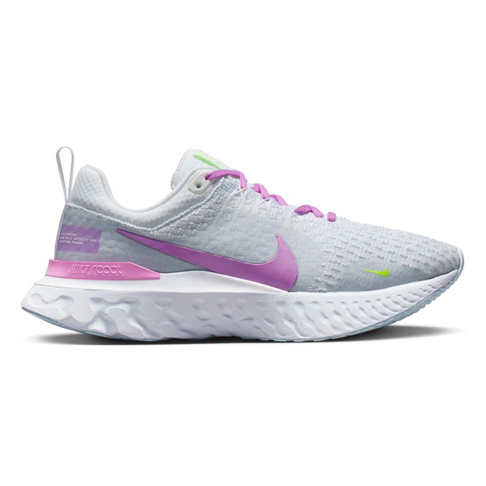 Nike React Infinity Run Fk 3 Bianco Fucsia Blu - Scarpe Running Donna EUR 42 / US 10