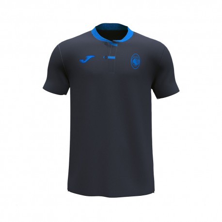 Joma Sport Polo Calcio Atalanta Free Time Nero Uomo