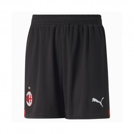 Puma Pantaloncini Calcio Gara Home Milan Nero Rosso Bambino