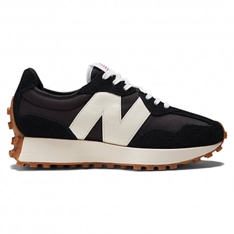 New Balance 327 Nylon Nero Bianco - Sneakers Donna