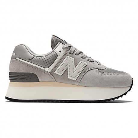New Balance 574 Platform Grigio Bianco - Sneakers Donna