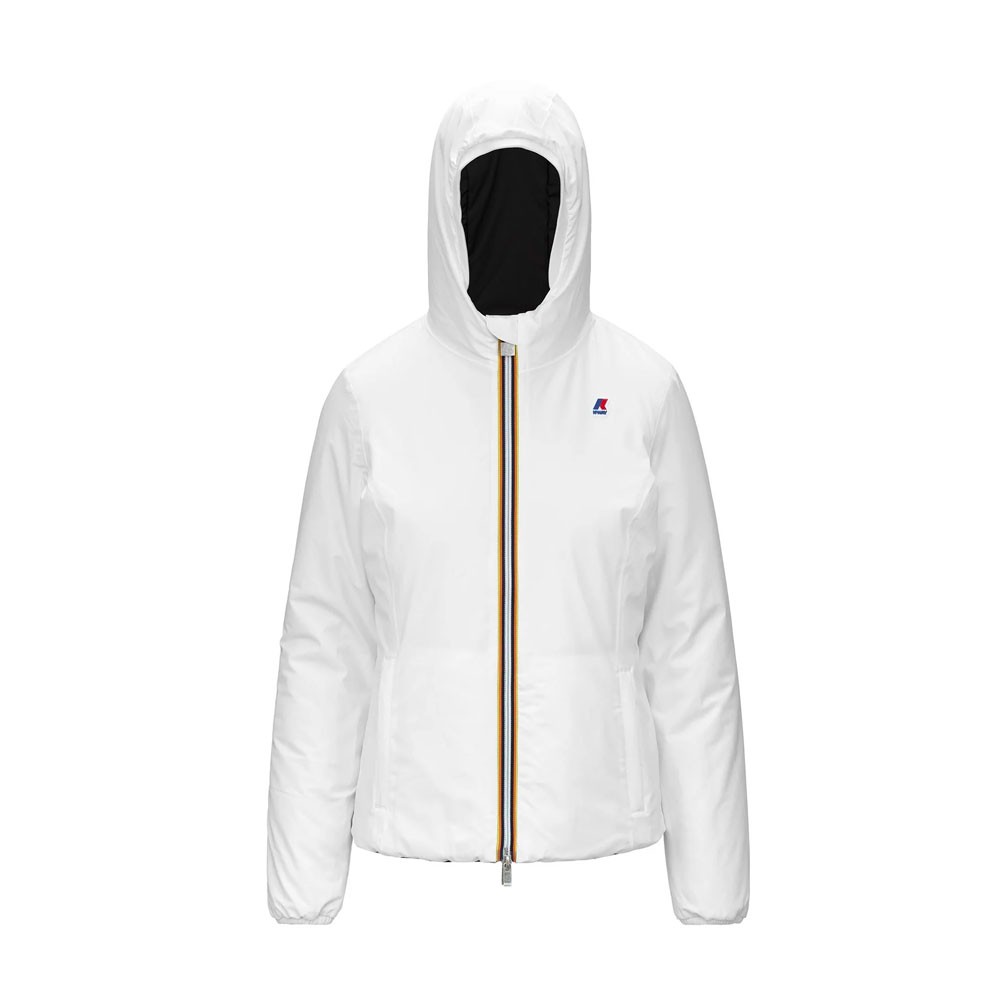 Image of K-Way Giacca Lily Corta Con Cappuccio Bianco Donna L - 72/74 cm