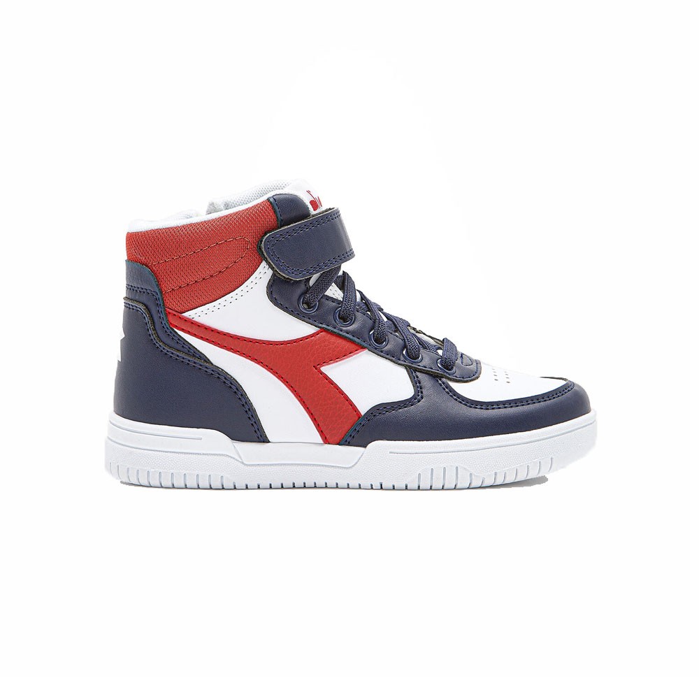 Diadora Raptor Mid Ps Blu Rosso Bianco - Sneakers Bambino EUR 28 / UK 10