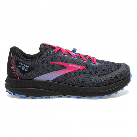 Brooks Divide 3 Ebony Nero Diva Rosa - Scarpe Trail Running Donna