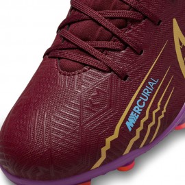 Nike Jr Mercurial Superfly 9 Club Km Fg/Mg Bordeaux - Scarpe Da Calcio Bambino