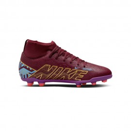 Nike Jr Mercurial Superfly 9 Club Km Fg/Mg Bordeaux - Scarpe Da Calcio Bambino