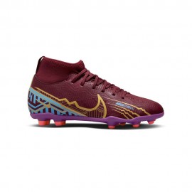 Nike Jr Mercurial Superfly 9 Club Km Fg/Mg Bordeaux - Scarpe Da Calcio Bambino