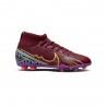 Nike Jr Mercurial Superfly 9 Club Km Fg/Mg Bordeaux - Scarpe Da Calcio Bambino