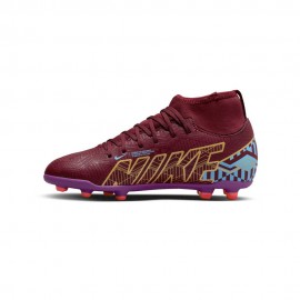 Nike Jr Mercurial Superfly 9 Club Km Fg/Mg Bordeaux - Scarpe Da Calcio Bambino