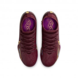 Nike Jr Mercurial Superfly 9 Club Km Fg/Mg Bordeaux - Scarpe Da Calcio Bambino