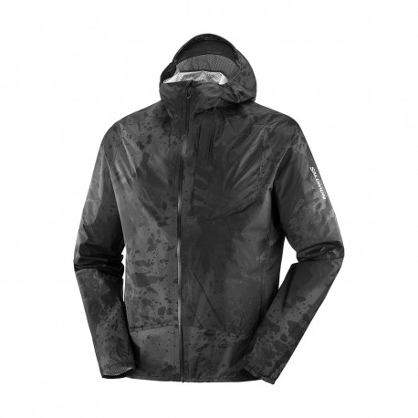 Salomon Giacca Trail Running Bonatti Wp Deep Nero Uomo