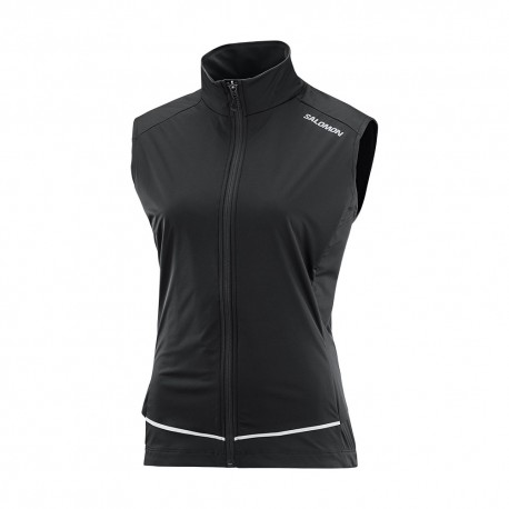 Salomon Gilet Trail Running Light Shell Deep Nero Donna