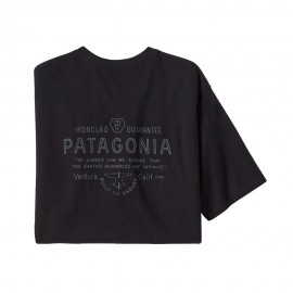 Patagonia T-Shirt Trekking Forge Mark Responsabili-Tee Nero Uomo