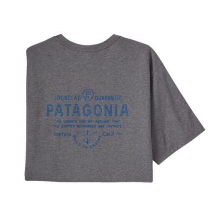 Patagonia T-Shirt Trekking Forge Mark Responsabili-Tee Gravel Heather Uomo
