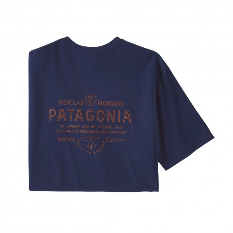 Patagonia T-Shirt Trekking Forge Mark Responsabili-Tee Sound Blue Uomo