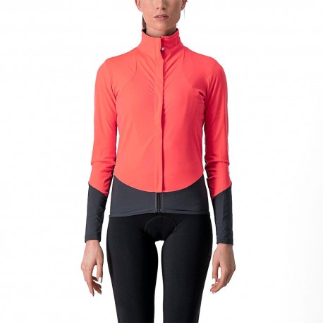 Castelli Beta Ros Brilliant Rosa Dark Grigio - Giacca Ciclismo Donna