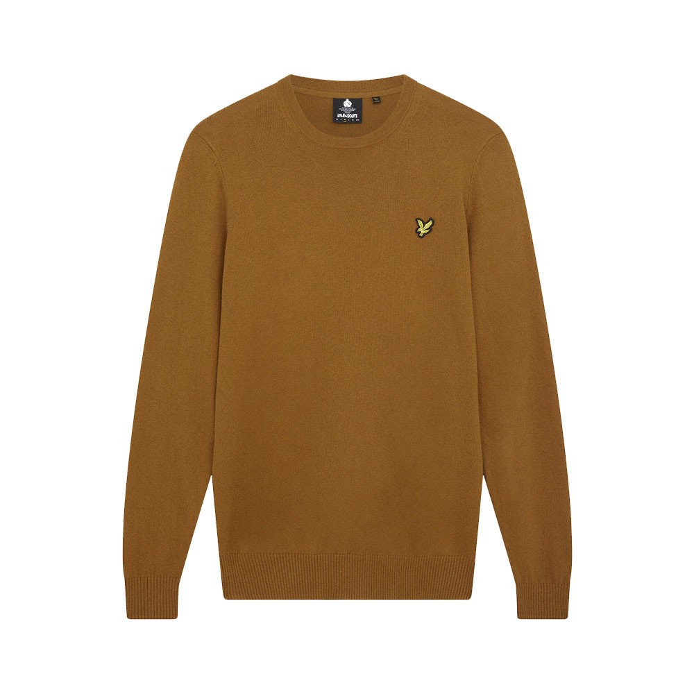 Lyle Scott Maglione Girocollo Marrone Camello Uomo Acquista