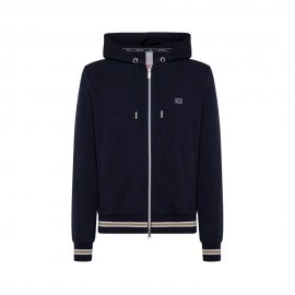 Sun 68 Felpa Con Cappuccio Piquet Blu Uomo