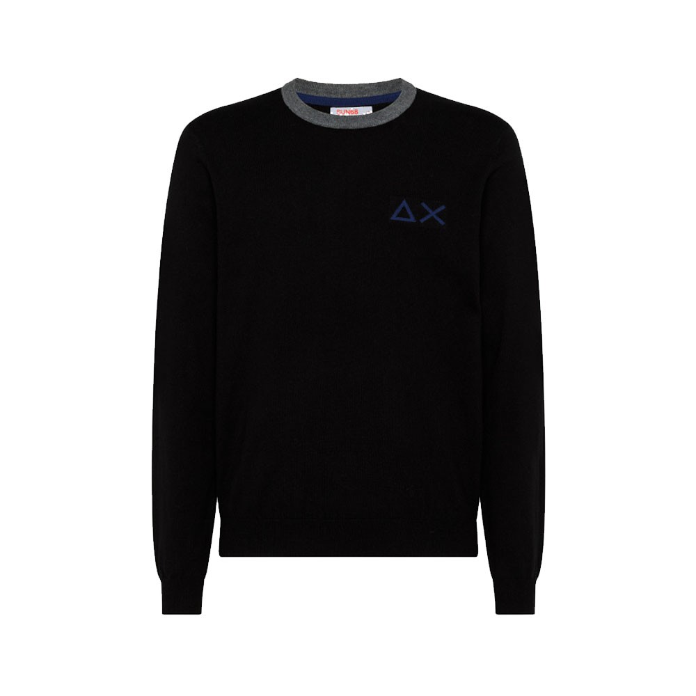 Sun 68 Maglione Girocollo Big Logo Nero Uomo XL