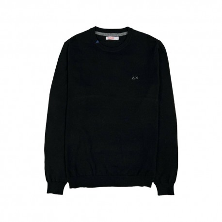 Sun 68 Maglione Girocollo Logo Piccolo Nero Uomo Acquista online