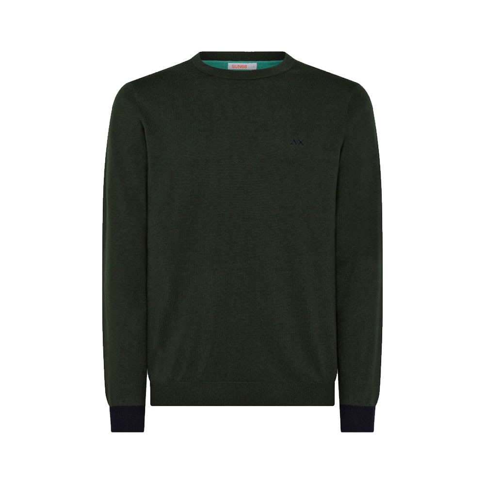 Sun 68 Maglione Girocollo Toppe Verde Uomo - Acquista online su Sportland