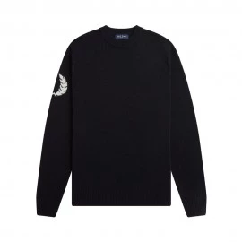 Fred Perry Maglione Nero Uomo