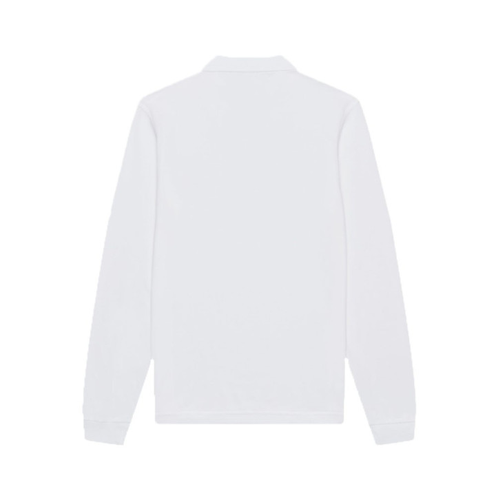 Fred Perry Polo Manica Lunga Logo Bianco Uomo