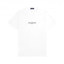 Fred Perry T-Shirt Logo Bianco Uomo