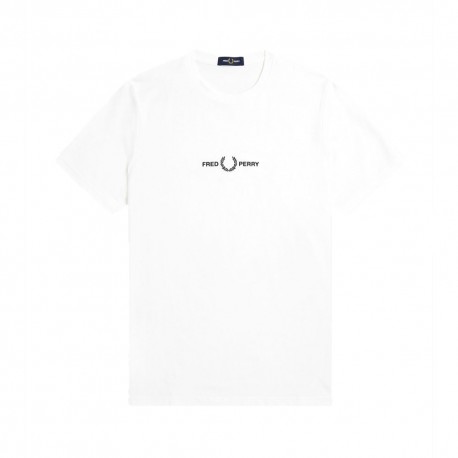 Fred Perry T-Shirt Logo Bianco Uomo