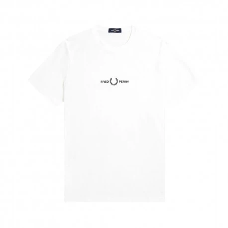 Fred Perry T-Shirt Logo Bianco Uomo